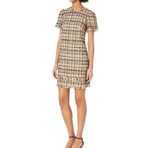 Kate Spade Tan and Black Tweed Dress 6